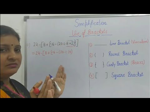 SIMPLIFICATION -Part 2 Use of Brackets  , class 5,6