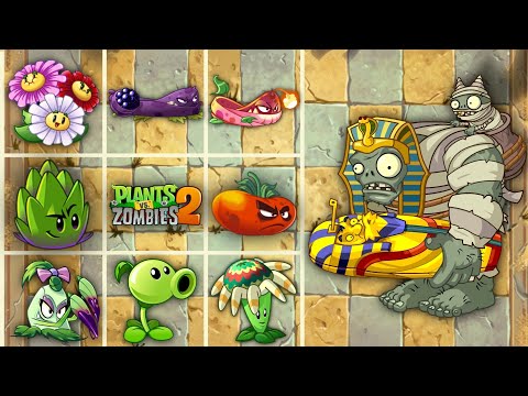 PvZ 2 1000 Plants Level 10-15 vs Mummified Gargantuar Level 100
