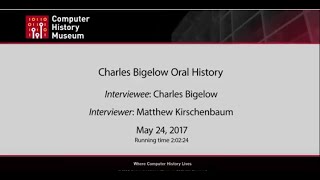 Oral History of Charles Bigelow video