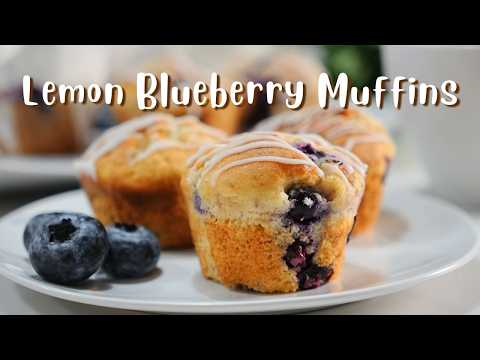 How to Make Lemon Blueberry Muffins | Soft, Fluffy & Bakery-Style Muffins Recipe