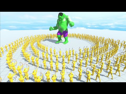 999 ARCHIE THE ARCHER vs HULK GORO DEATH RUN - Animal Revolt Battle Simulator
