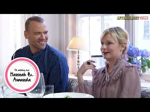 Josefin Sundström och Andreas Lundstedt i På middag hos Hannah & Amanda