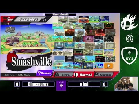 Dinosaurus (ROB, Rosalina) vs oHai Simon (Diddy Kong, Sheik) - WQ - Smash 4 NYU Tournament #3