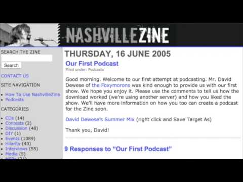David Dewese 2005 Podcast for Nashville Zine