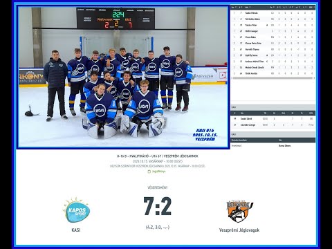 U16 KASI Jégkorong  #25 Hirth Csongor gól  2023 10 15 15 Veszprém
