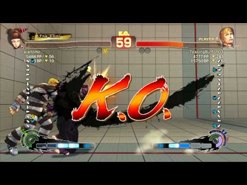 SSF4 AE 2012: aiaitomo (Juri) vs TeasingButton01 (Cody) - Xbox Live Ranked Match