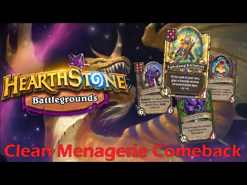 CLEAN MENAGERIE COMEBACK | Hearthstone Battlegrounds