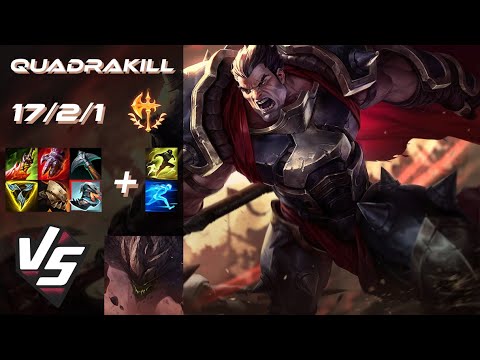 TOP Darius vs Malphite [QUADRAKILL] - NA Grandmaster Patch 25.S1.3