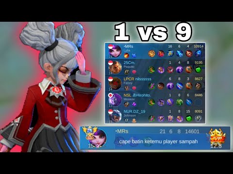 GLOBAL LYLIA 1 VS 9 IS REAL!! | BEST BUILD LYLIA 2023 - Lylia Gameplay