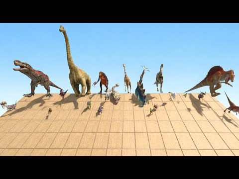 Dinosaur Speed Test – Who Is the Fastest on the Giant Track? | Simulation Run