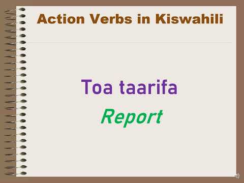 200 Daily Use Action Verbs For Beginners In Swahili