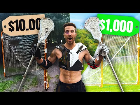 I Tried the CHEAPEST vs MOST Expensive Lacrosse Gear!