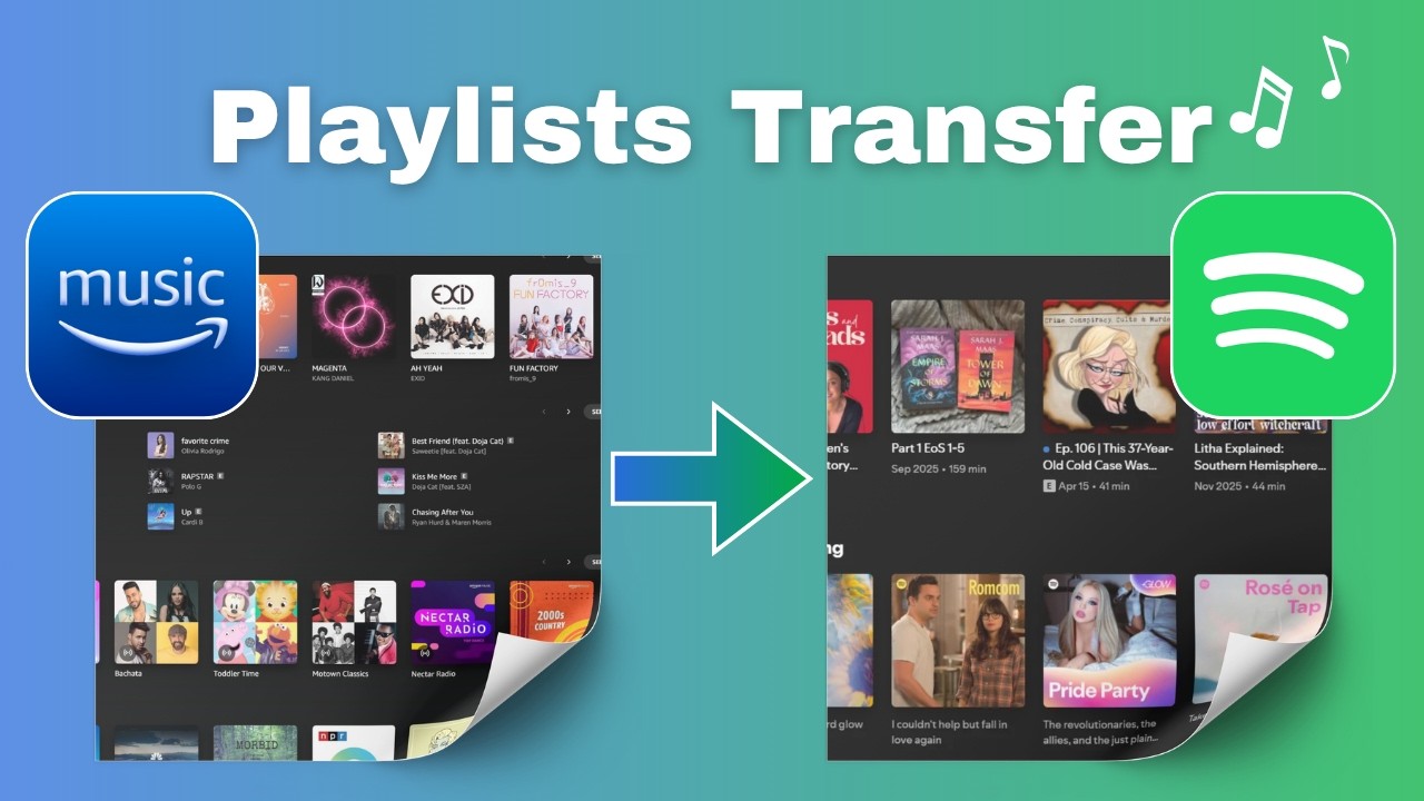 How to Transfer Amazon Music Playlists to Spotify Video Tutorial