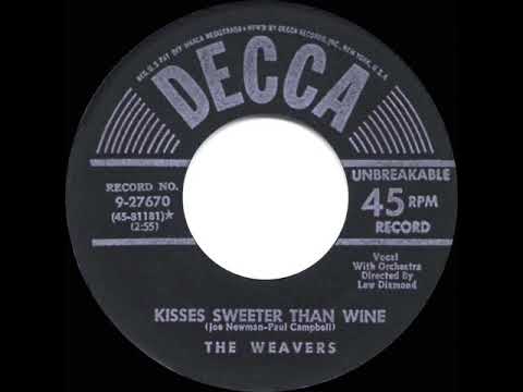 1st RECORDING OF: Kisses Sweeter Than Wine - Weavers (1951)
