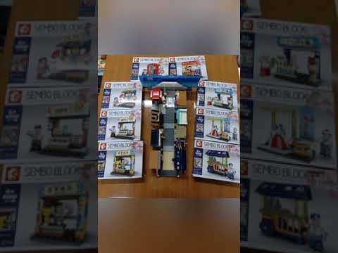 Sembo Japanese Food Street Stalls - Cherry Blossom 601078 (Full Set moc + Mount Fuji) #semboblock