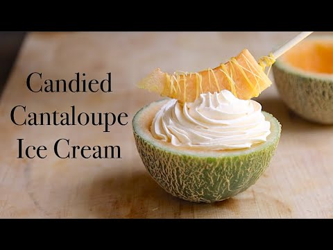 Candied Cantaloupe Ice Cream
