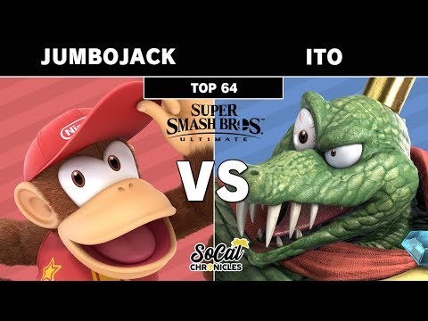 Smash Ultimate Tournament - Jumbojack (Diddy) Vs Ito (K.Rool) Winners Top 64 - Socal Chronicles