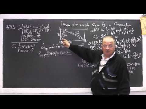 Lectia 934 Probleme unde aplicam Teorema Pitagora Catetei Inaltimii - Tema Geometrie plana Clasa 7