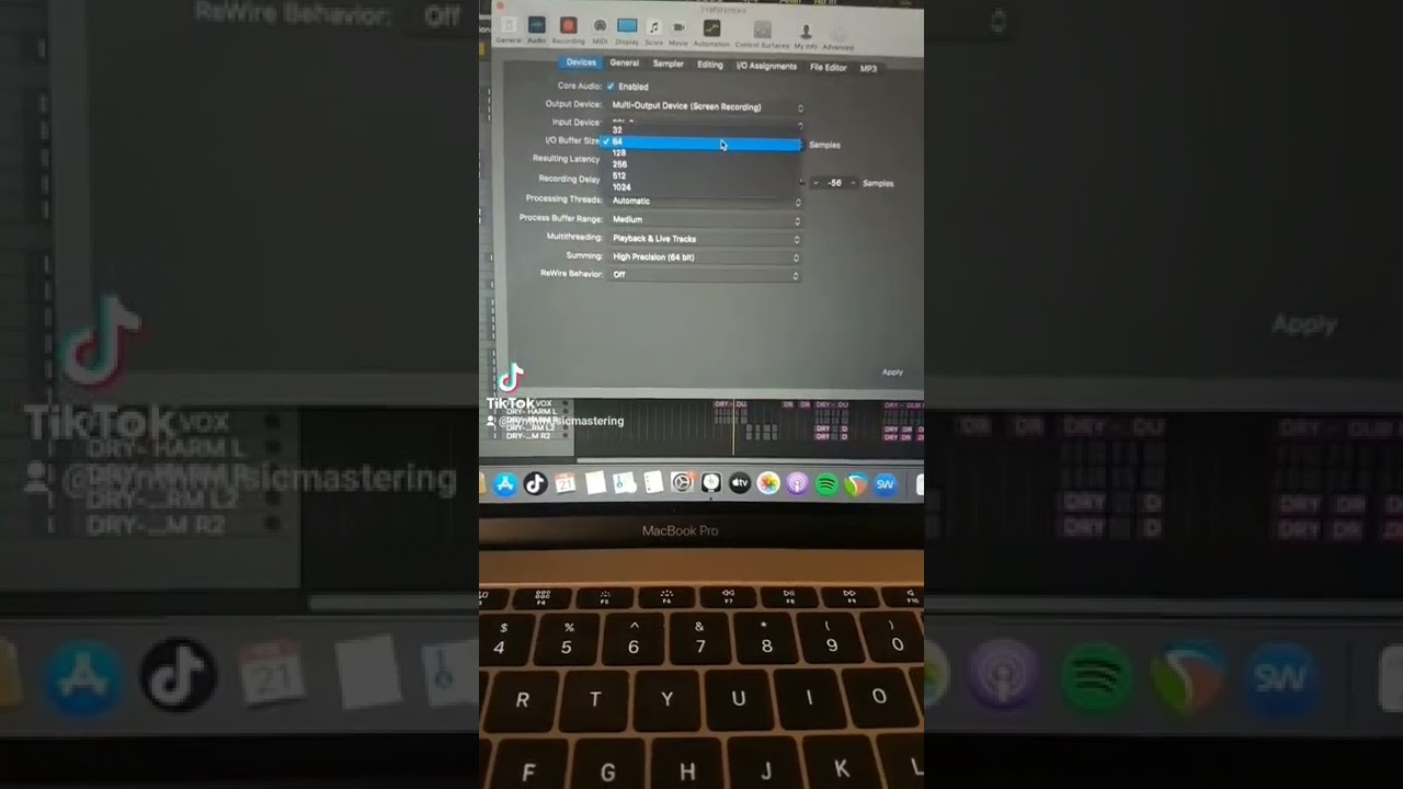 How to stop CPU overload in Logic Pro X buffer settings  #producer