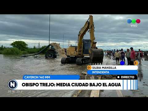 Obispo Trejo  media ciudad bajo el agua