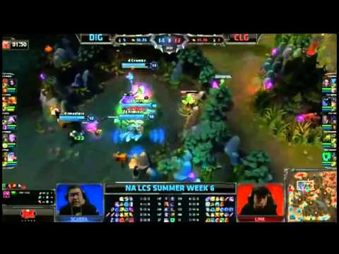 Dignitas Scarra Kassadin VS CLG Nien Vayne Highlights   NA LCS W6D2 Summer 2013 MUST SEE