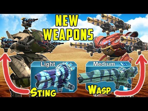 New Corrosion Weapons Sting & Wasp Gameplay - War Robots Test Server WR