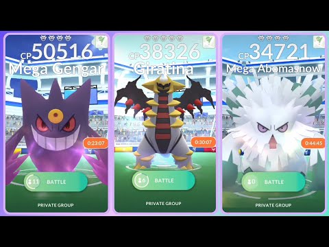 Pokémon GO — Raid: Mega Gengar || Mega Abomasnow || Giratina (Altered)