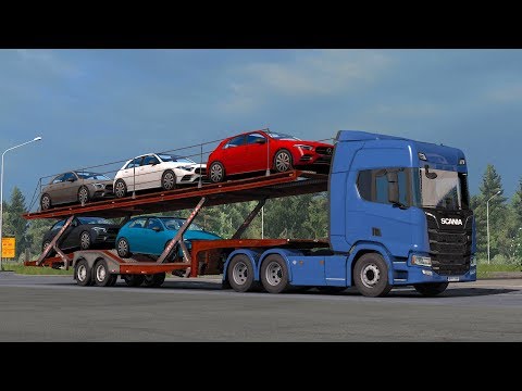 ETS 2 1.34 - ProMods 2.40 - SCANIA R650 V8 6x4 - Trip: Kaunas - Warsaw