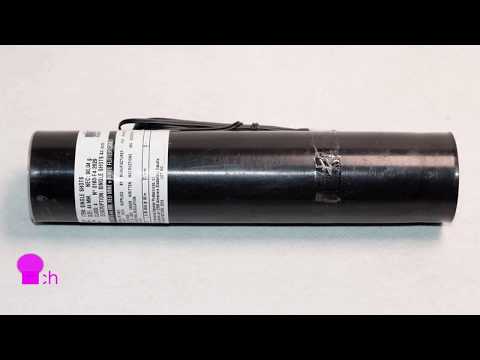 Single shot Red Mine + white flitter comet 40mm | Hirt & Co  Fireworks