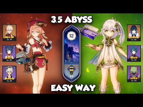 C6 Yanfei Mono Pyro and C0 Nahida Kuki Hyperbloom - NEW Genshin Impact Abyss 3.5 - Floor 12 9 Stars