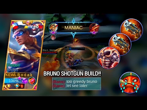 BRUNO SHOTGUN BUILD | BRUNO BEST BUILD AND EMBLEM MLBB - Master Bodak
