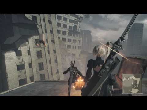 NieR Automata : How to Jump the Flooded City Gap [How to get Type-3 Lance]