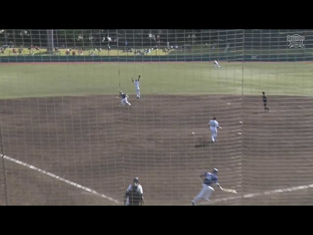 【ファーム】バファローズ・園部佳太 勝ち越しのピンチを防ぐジャンピングキャッチ!! 2022年4月16日  オリックス・バファローズ 対 中日ドラゴンズ