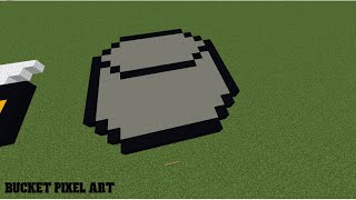Bucket pixel art in Minecraft