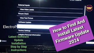 How to  do System Software Update Sony Bravia TV [2024 Firmware Update]Firmware Update Step by Step