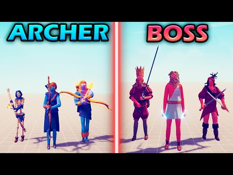 ARCHER TEAM vs BOSS UNITS TEAM - Totally Accurate Battle Simulator | TABS