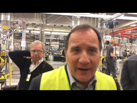 Stefan Löfven på Volvo i Köping