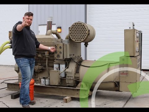 Green Industrial - USED DIESEL GENERATOR FOR SALE 375 KW CUMMINS KTA1150GS KTA 1150 GS 277 480 VOLT