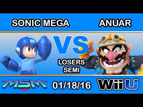 MSM 33 - Sonic Mega (Mega Man) Vs. ANUAR (Wario) Losers Semi - Smash Wii U