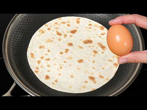 Just add eggs and cheese to a tortilla! A quick breakfast in 5 minutes!