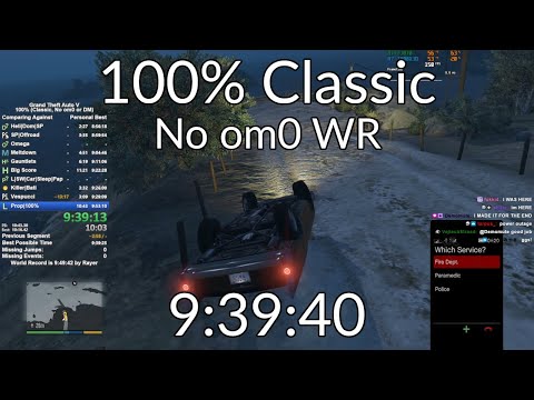 GTA 5 100% Classic No om0 Speedrun in 9:39:40 (World Record)