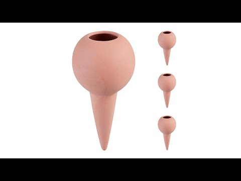 Waterdruppelaar terrcacotta set van 4 bruin - keramiek - 9 x 18 x 9 cm