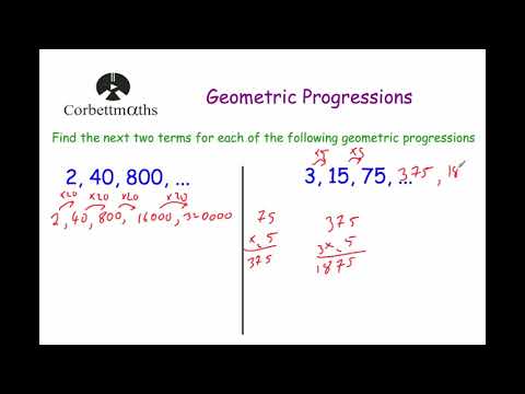 Geometric Progressions - Corbettmaths