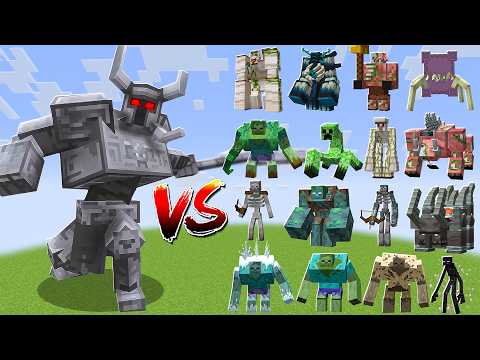 Ferrous Wroughtnaut vs All Mutant Beasts - Minecraft Mob Battle