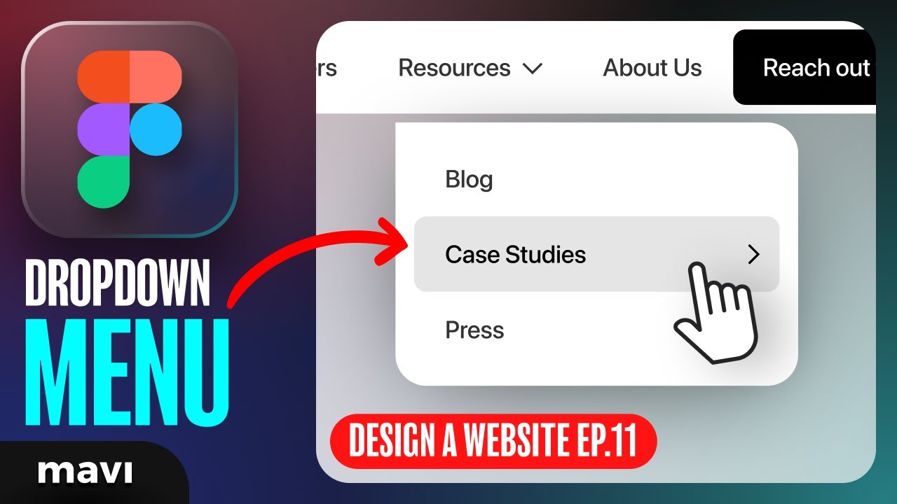 WEB DESIGN IN FIGMA ep.11: Dropdown Menu Navigation – Free UX / UI Course