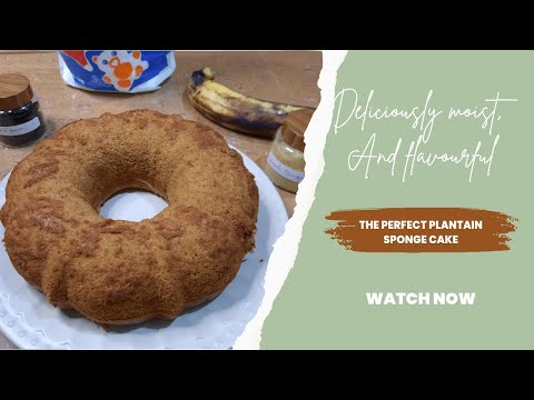 The Perfect Plantain Sponge Cake: Grenadian Style | @SpiceIslandCooking473