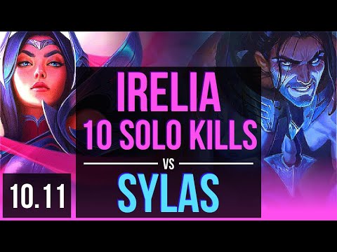 IRELIA vs SYLAS (MID) | 6 early solo kills, 10 solo kills, 500+ games | KR Master | v10.11