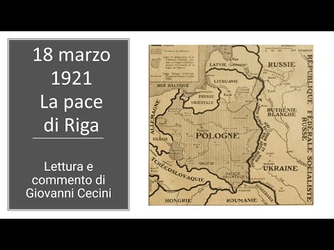 18 marzo 1921 - LA PACE DI RIGA - il termine della guerra russo(sovietico)-polacca