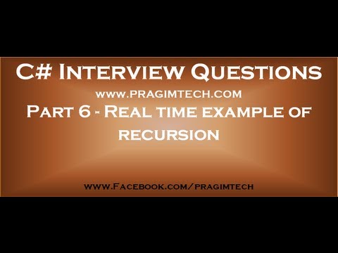 Part 6 Real time example of recursion