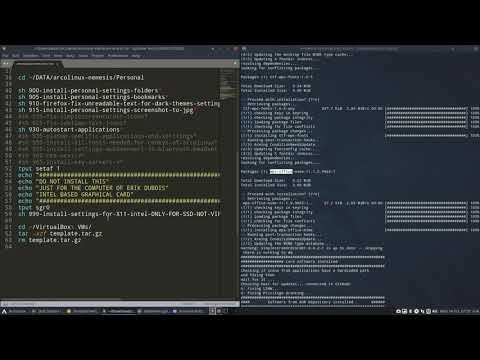 ArcoLinux : 1652 possible workflow after a clean install - re-use our scripts arcogetstarted